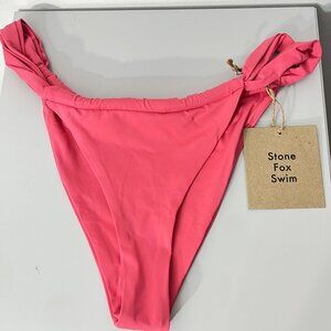 Stone Fox Swim Bijou Bikini Bottom‎ Sunset Pink XL NEW